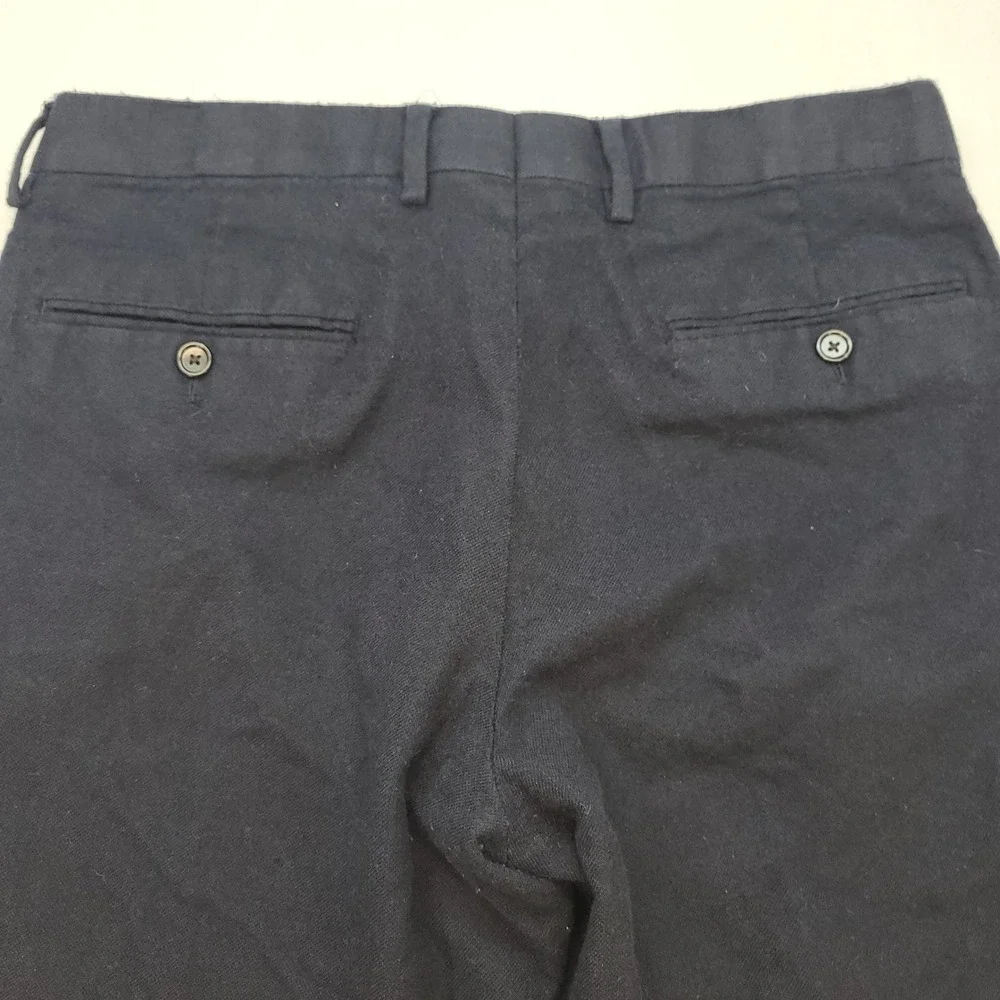 J.Crew Ludlow Pants Mens 33x32 Navy Blue Slim Fit Wool Blend Chino Trousers